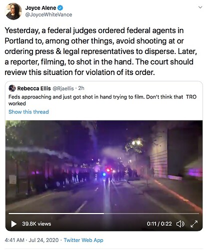 Trump-Portland-Violation