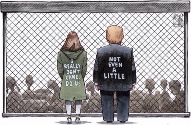 Trump-Melania-kids-cages-cartoon